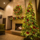 Interior holiday decor in a Park City home